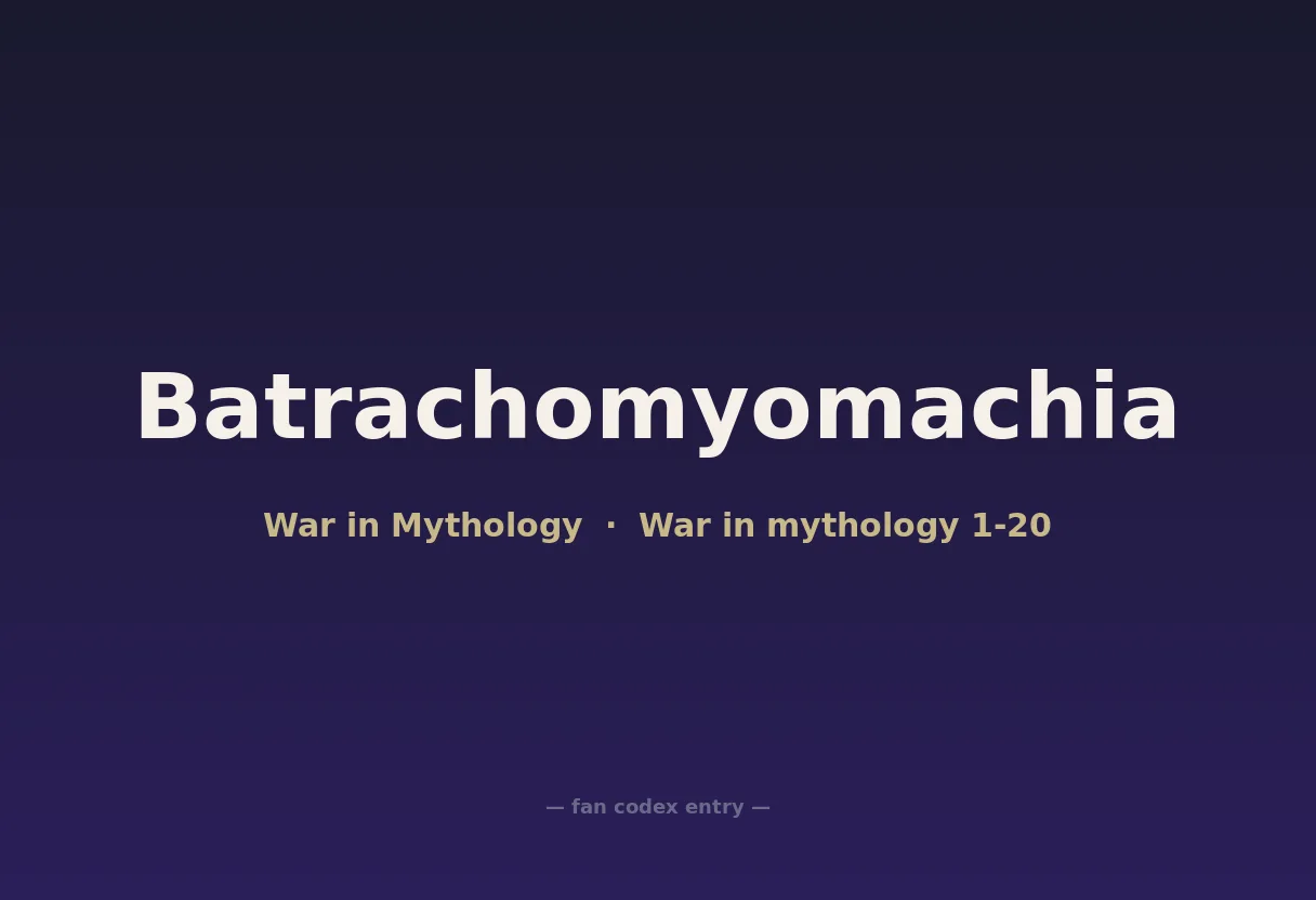 Batrachomyomachia